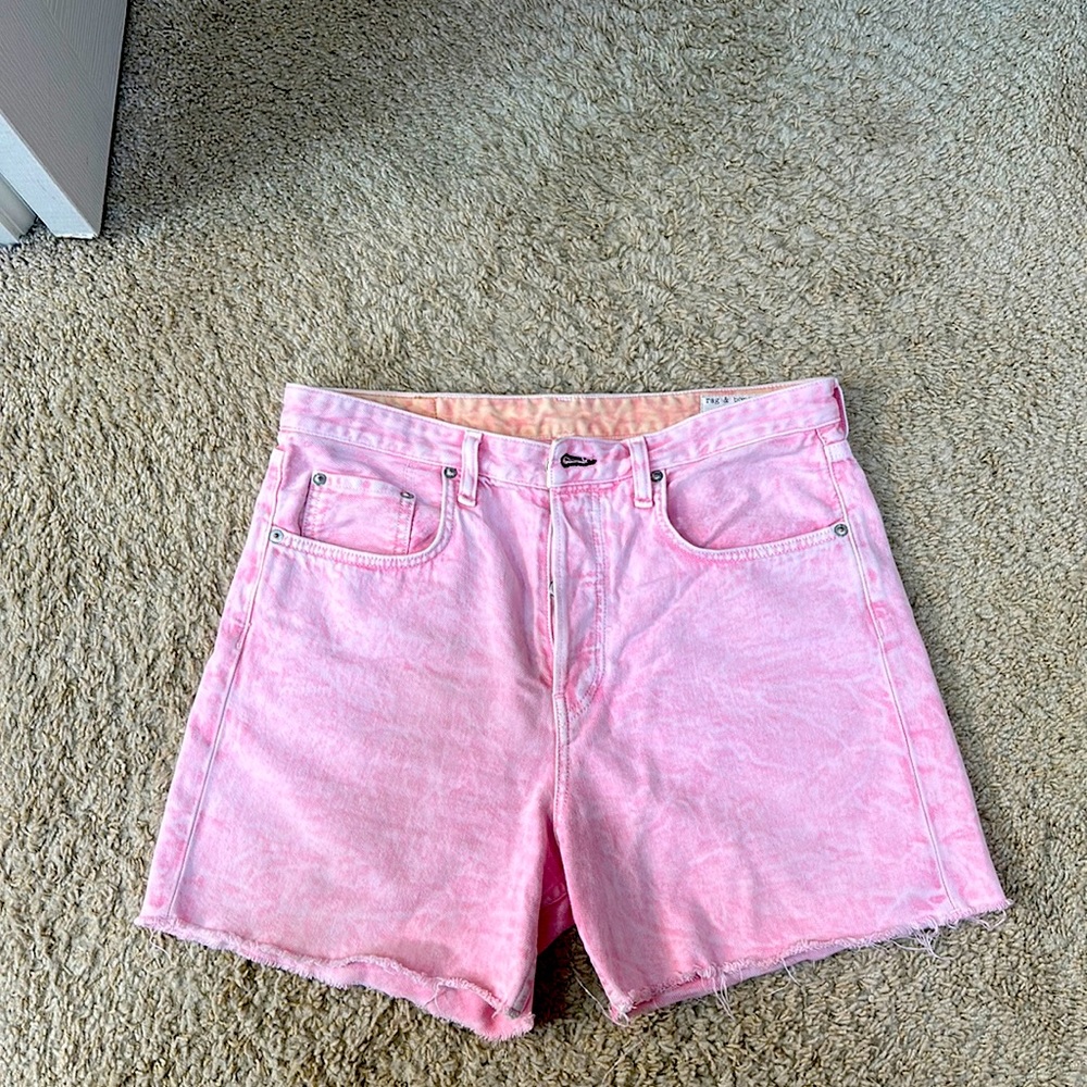 Rag &bone pink jean shorts
